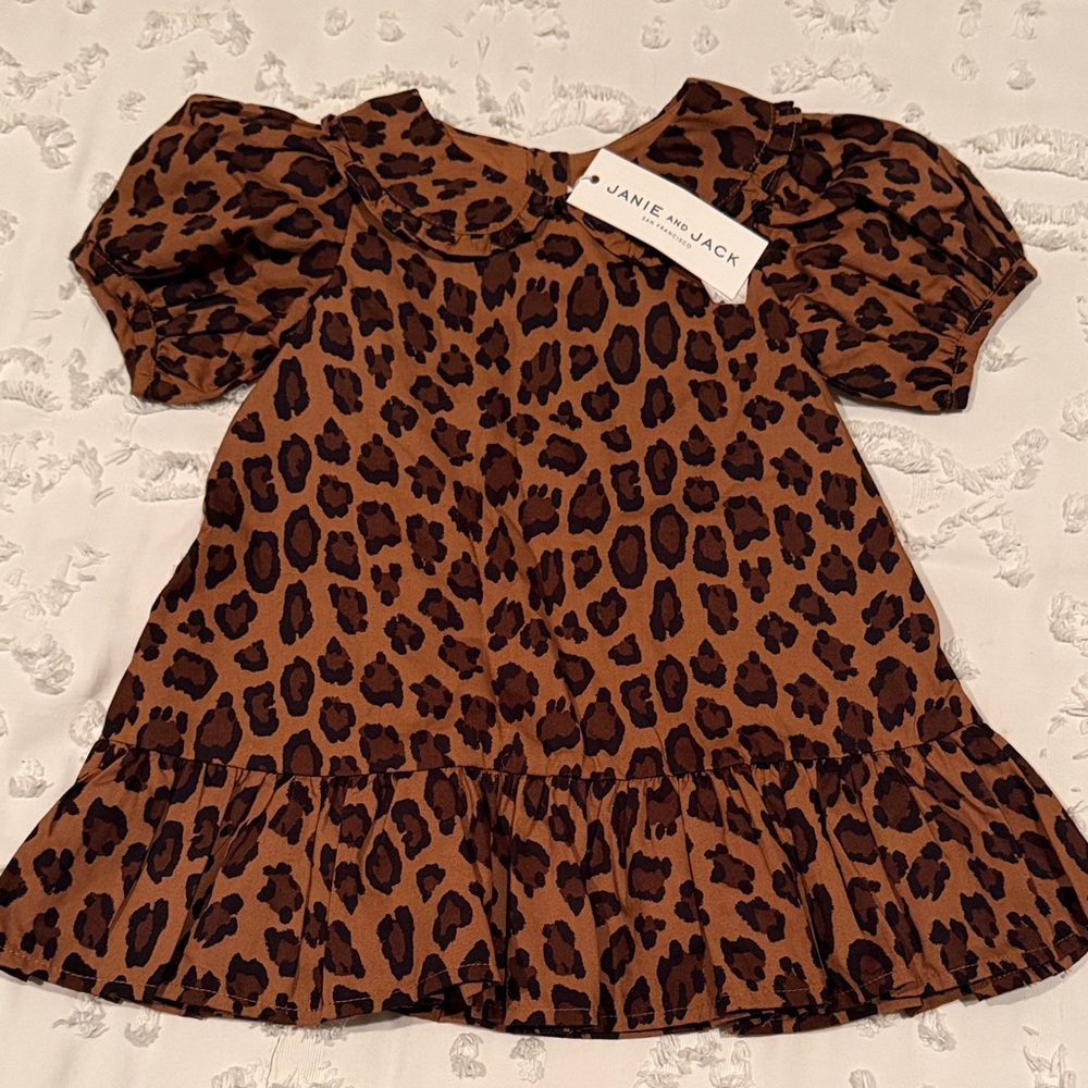 Janie and Jack Brown Leopard Dress